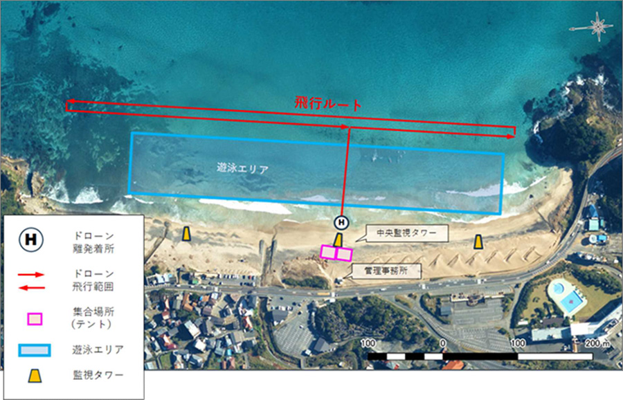 ドローン安全監視実証実験