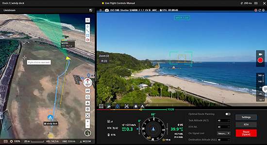 DJI Dock2モニタ画面